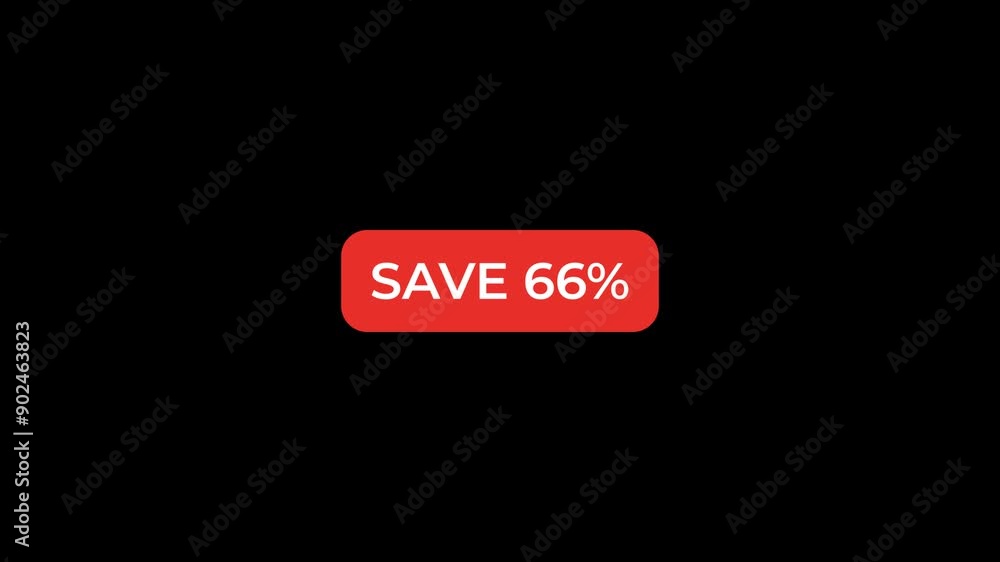 Save 66 Percent Red Button Animation Save 66 Percent Red Button Animation