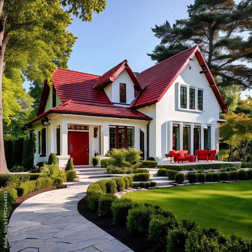 Naklejka premium house in the park