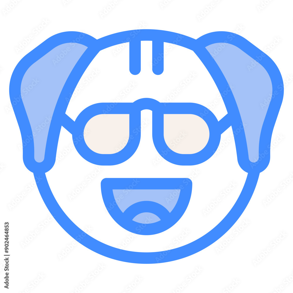 Vector Icon Cool, Dog, Animal, Wildlife, Dog Emoji Vector Icon Cool, Dog, Animal, Wildlife, Dog Emoji