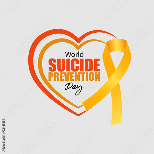 Vector illustration of World Suicide Prevention Day social media feed template