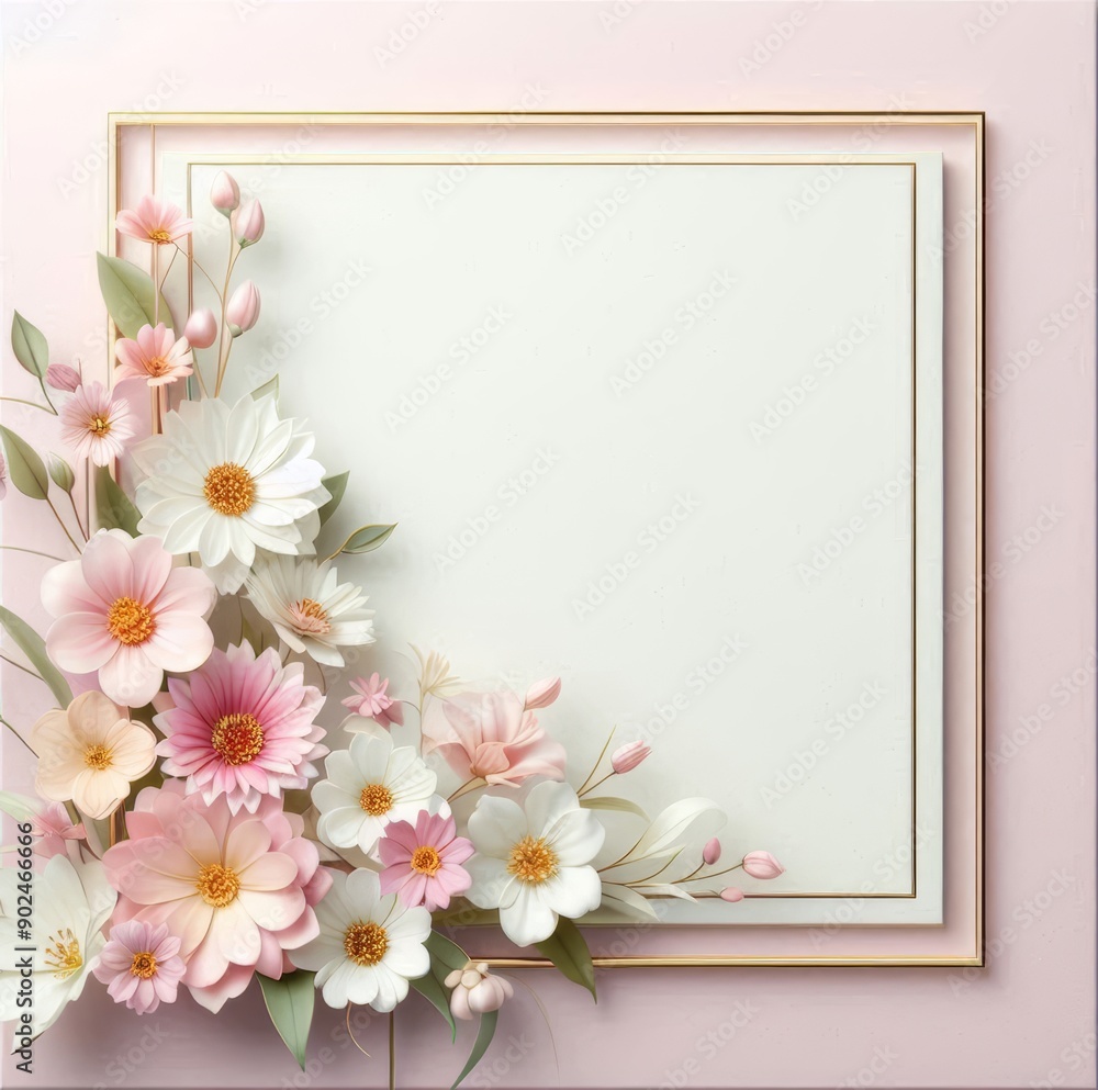 Elegant floral arrangement with pastel flowers on a soft pink background, perfect for any occasion. Elegant floral arrangement with pastel flowers on a soft pink background, perfect for any occasion.