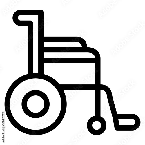 Vector Icon Wheelchair, Handicap, Transportation, Disable, Transport