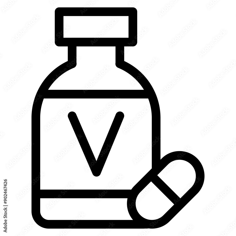 Vector Icon Vitamin, Supplement, Pills, Pharmacy, Medicine Vector Icon Vitamin, Supplement, Pills, Pharmacy, Medicine