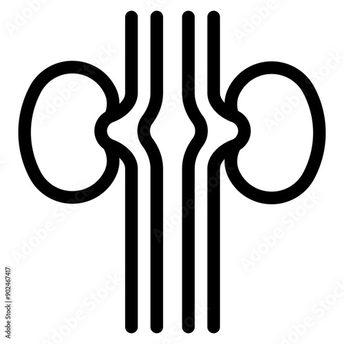 Vector Icon Kidney, Urologist, Organ, Anatomy, Kidneys