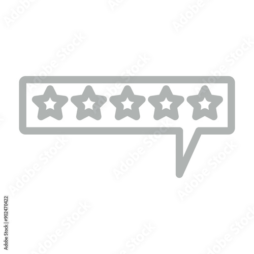 rating Vector Line Grey Icon Design