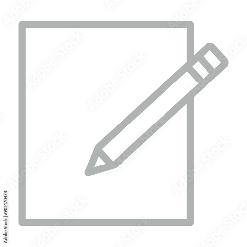 note Vector Line Grey Icon Design