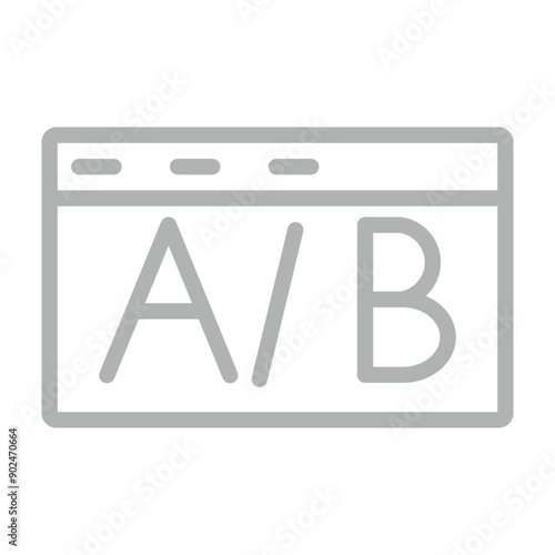 AB testing Vector Line Grey Icon Design