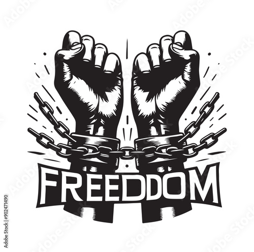 a-pair-of-hands-chained-to-a-chain-freedom-seeking-black-color-silhouette