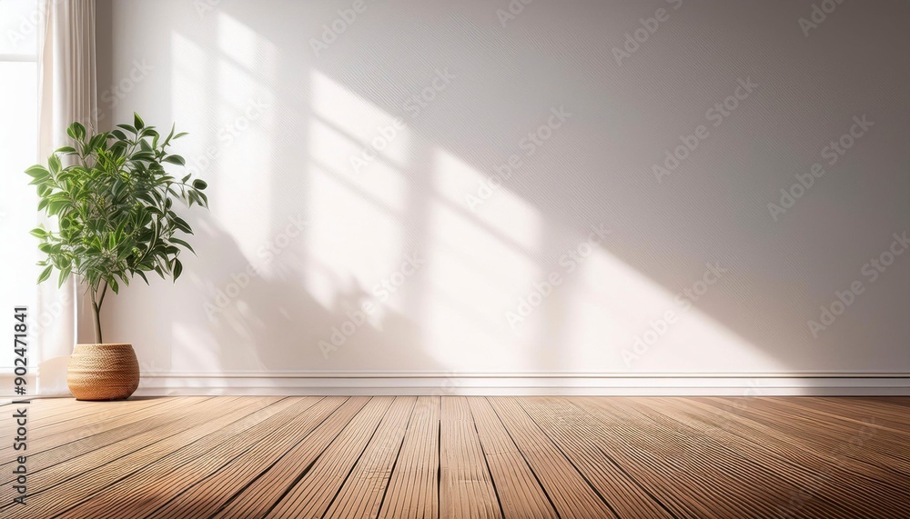 Daylight interior room, empty sopy space, mock up and comfort interior decoration for creativity ideas home interior concept background. Generated image Daylight interior room, empty sopy space, mock up and comfort interior decoration for creativity ideas home interior concept background. Generated image