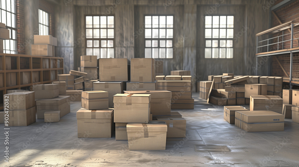 Obraz premium Final chance for huge savings - warehouse clearance sale! Massive discounts on remaining stock! Ample copy space on boxes.