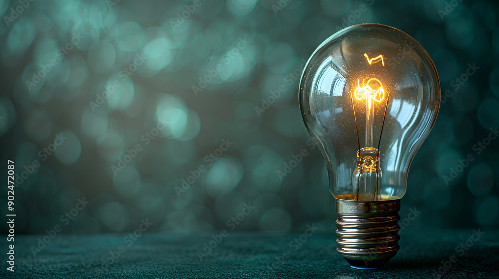 Glowing idea light bulb and innovation thinking creative concept on success inspiration background with solution symbol of electric lamp design. Glowing idea light bulb and innovation thinking creative concept on success inspiration background with solution symbol of electric lamp design.