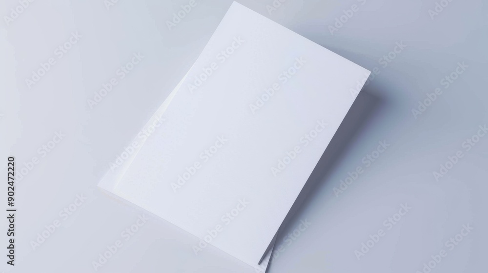 Paper Mock Up: Blank A4 Page Template Isolated on Soft White Background Paper Mock Up: Blank A4 Page Template Isolated on Soft White Background