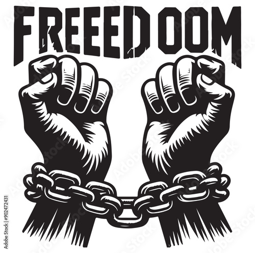 a-pair-of-hands-chained-to-a-chain-freedom-seeking-black-color-silhouette