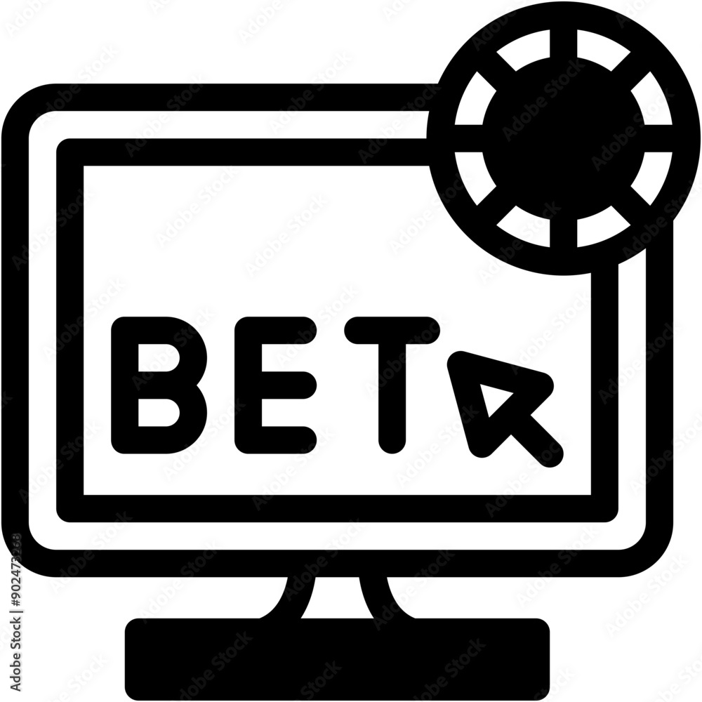 Vector Icon Online Bet, Poker, Online Poker, Gaming, Casino Vector Icon Online Bet, Poker, Online Poker, Gaming, Casino