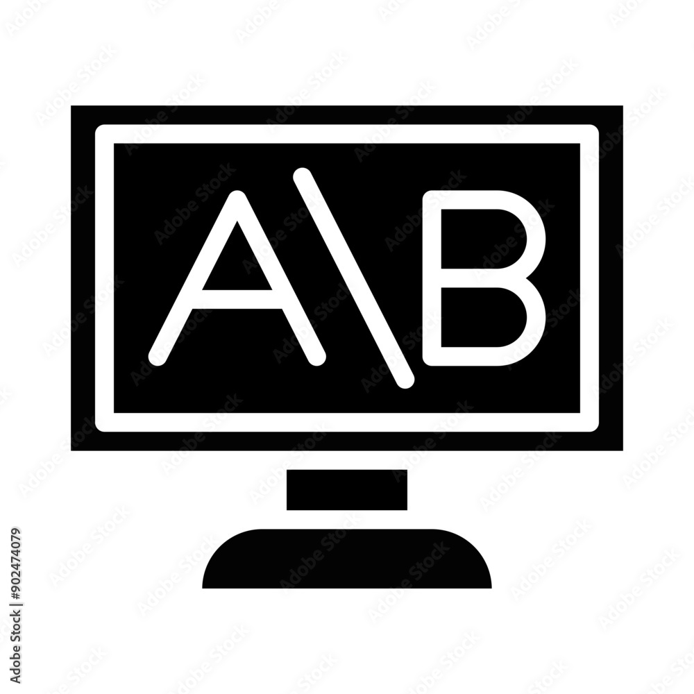 A/B Testing Vector Glyph Icon Design A/B Testing Vector Glyph Icon Design