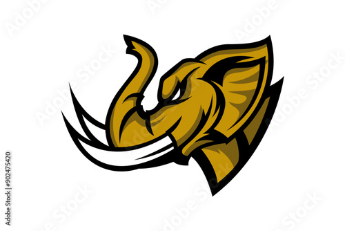 elephant mascot logo illustration