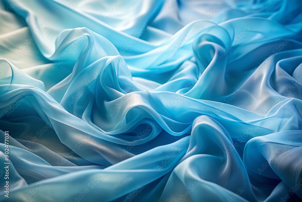 Blue silk background, fabric texture Blue silk background, fabric texture