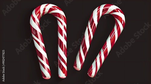 Candy Canes on Black Background photo