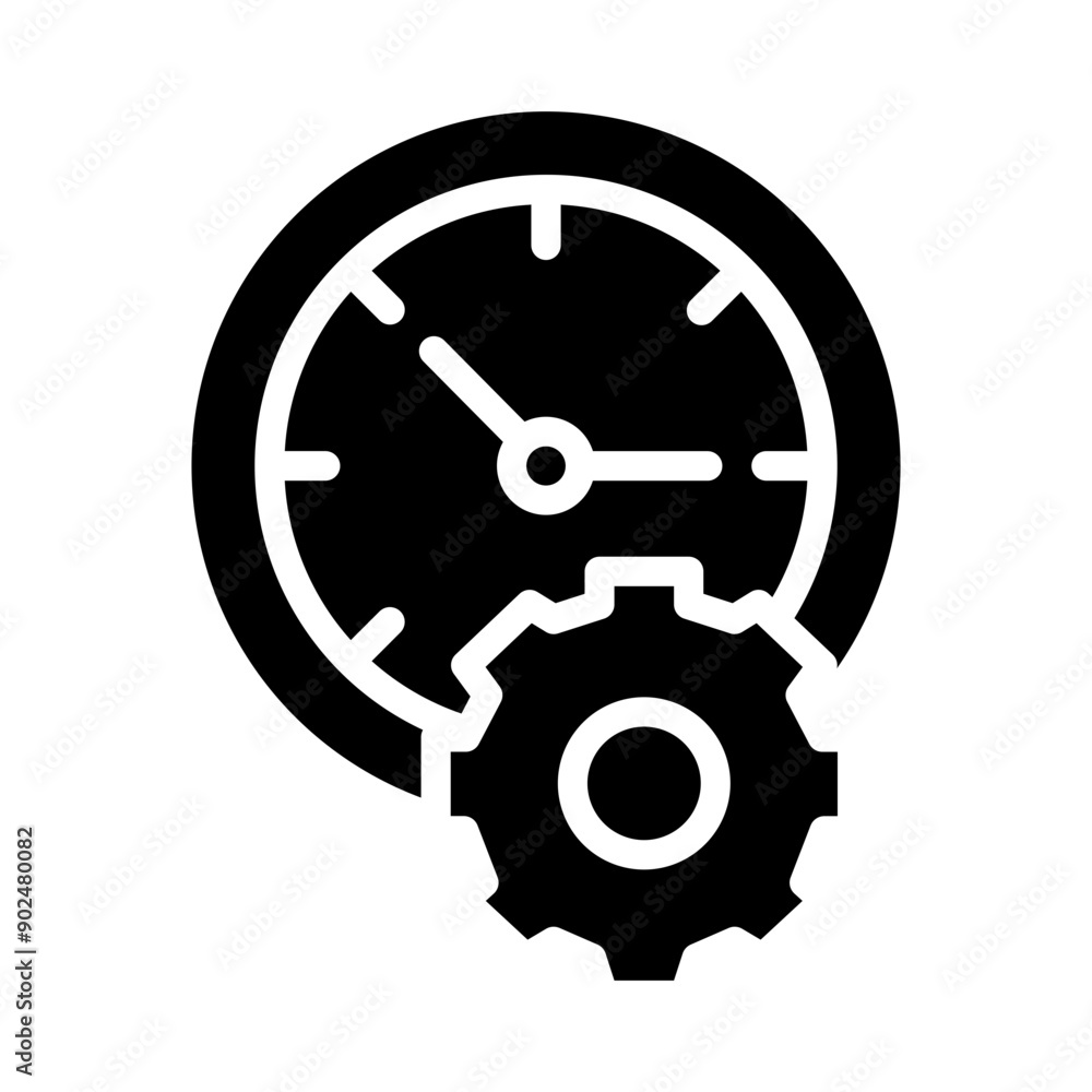 Time Management Vector Glyph Icon Design Time Management Vector Glyph Icon Design