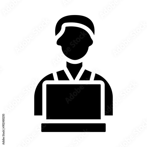 Employee Vector Glyph Icon Design