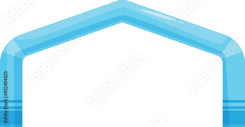 Blue inflatable archway gate for outdoor event celebrating