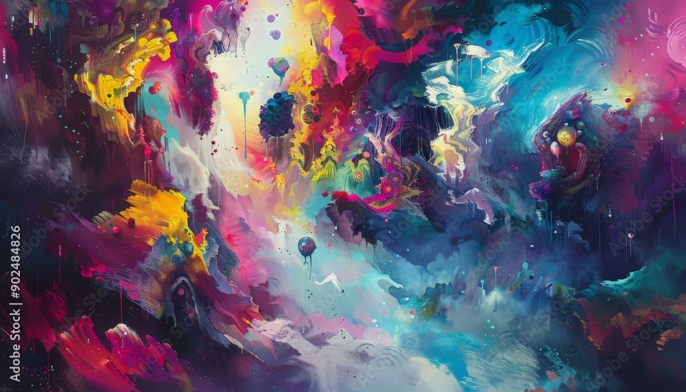 Abstract colorful paint strokes. Abstract colorful paint strokes.