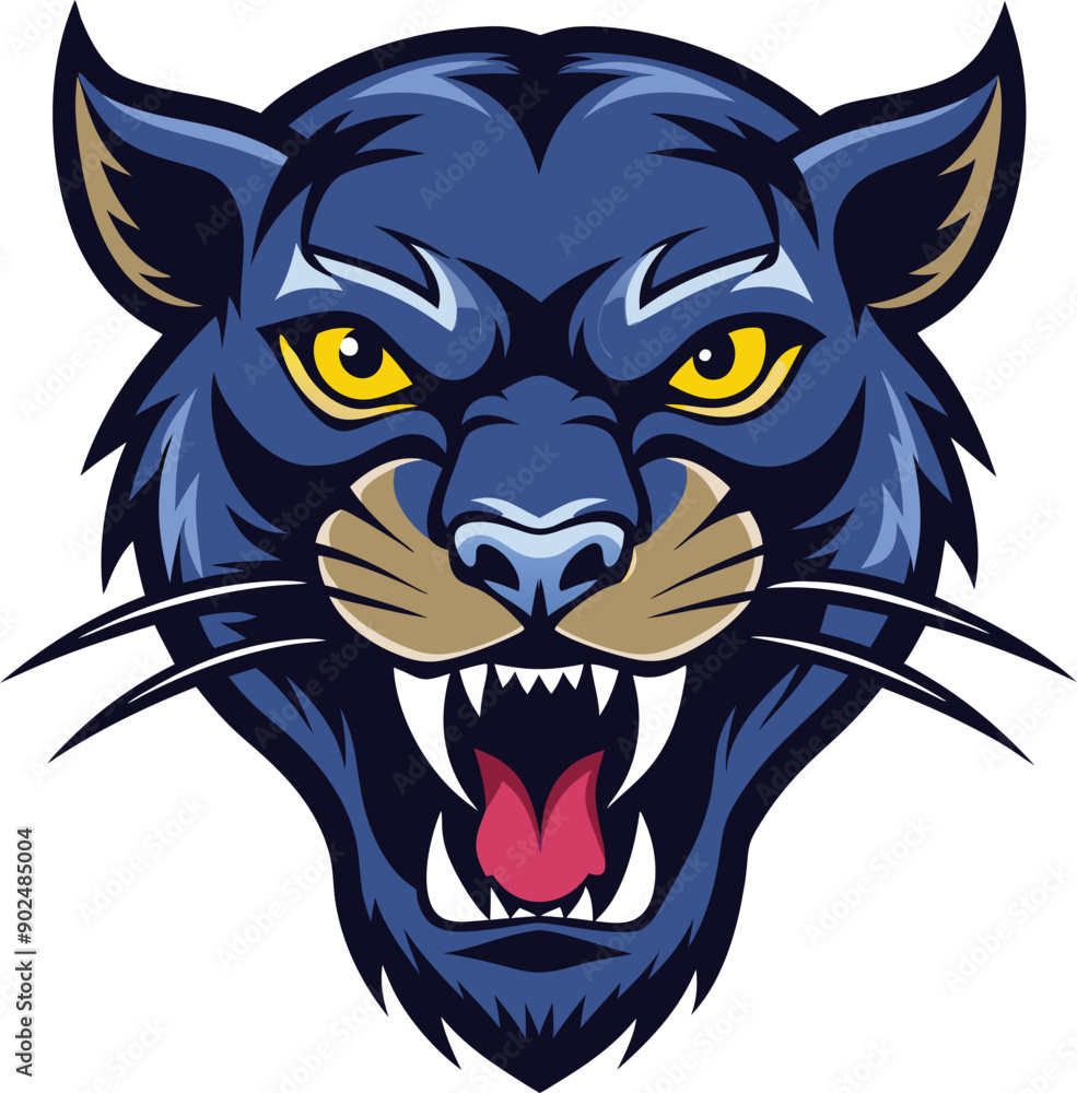 vector Drawing of a Angry panther vector Drawing of a Angry panther