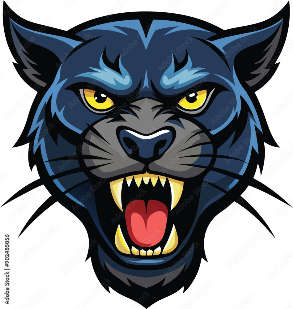 vector Drawing of a Angry panther vector Drawing of a Angry panther
