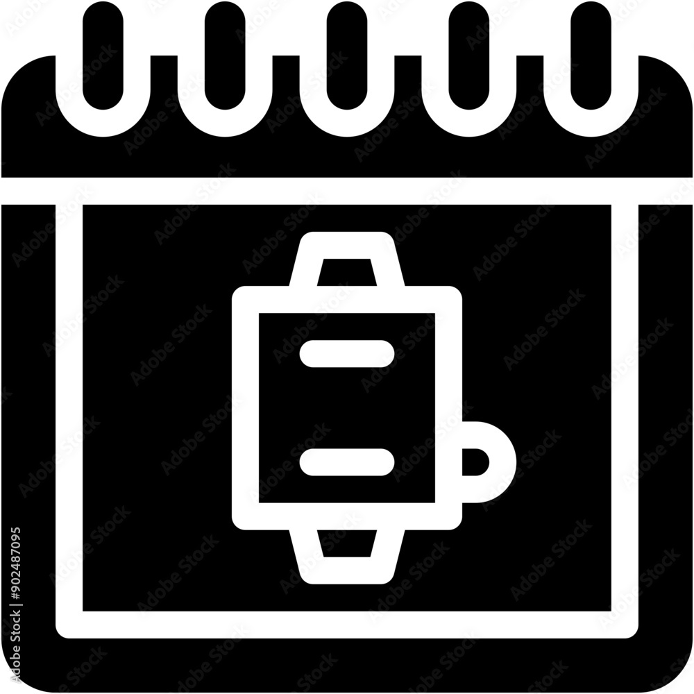 Vector Icon Smart Watch, Calendar, Date, Technology, Time Vector Icon Smart Watch, Calendar, Date, Technology, Time