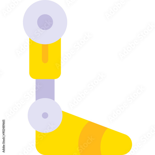 Vector Icon Bionic Leg, Robotic Leg, Artificial, Electronics, Technology