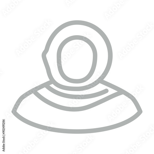 traditional arabic dress woman Vector Line Grey Icon Design