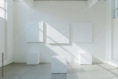 Wallpaper Mural Clean and White Office Wall Space Ideal for Modern Office Interiors and Custom Office Design Torontodigital.ca