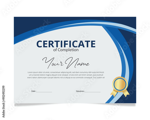 certificate of completion design template