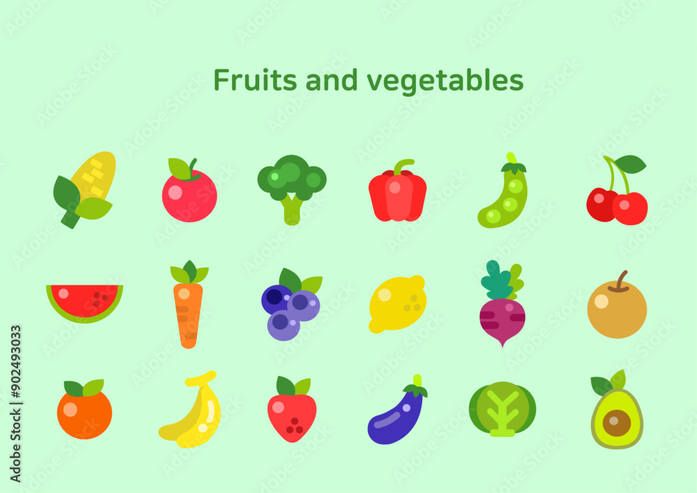 Fruit and vegetable illustration collection Fruit and vegetable illustration collection