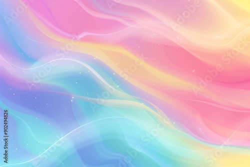 Holographic abstract background, pastel rainbow colors, 