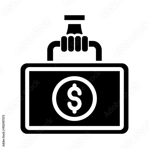Money Laundering Vector Glyph Icon Design
