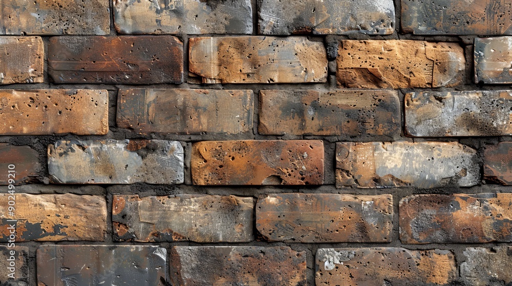 Rustic brick wall texture with detailed surfaces and natural color variations Rustic brick wall texture with detailed surfaces and natural color variations