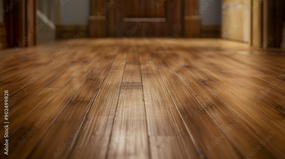 Close-up view of a polished wooden floor in a warmly lit hallway. The rich brown tones and smooth surface create a cozy and inviting atmosphere. Close-up view of a polished wooden floor in a warmly lit hallway. The rich brown tones and smooth surface create a cozy and inviting atmosphere.