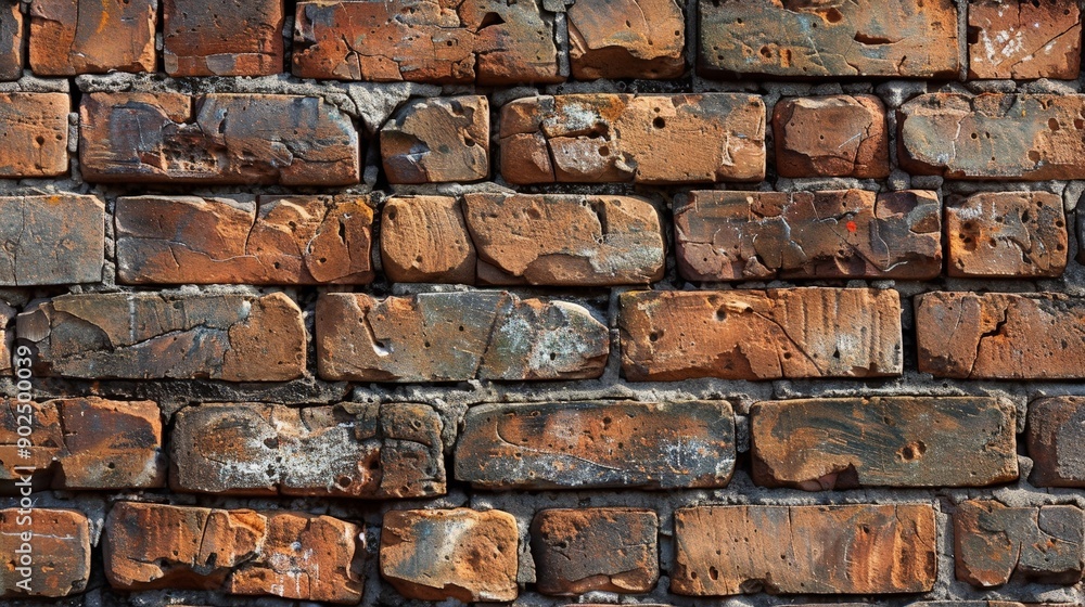 Rustic brick wall texture with detailed surfaces and natural color variations Rustic brick wall texture with detailed surfaces and natural color variations
