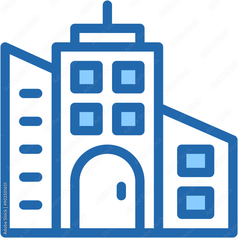 Vector Icon Skyscrapers, Town, Urban, City, Real Estate Vector Icon Skyscrapers, Town, Urban, City, Real Estate