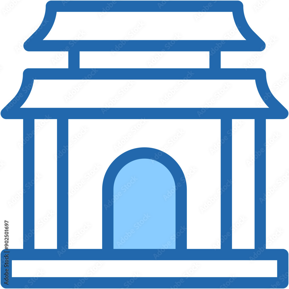 Vector Icon Pagoda, China, Temple, Buddhism, Building, Monuments Vector Icon Pagoda, China, Temple, Buddhism, Building, Monuments