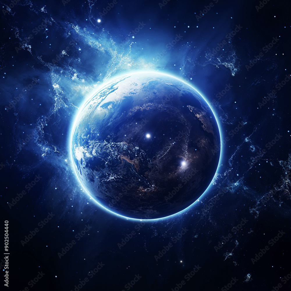 Obraz premium Night sky with stars and nebula as background 