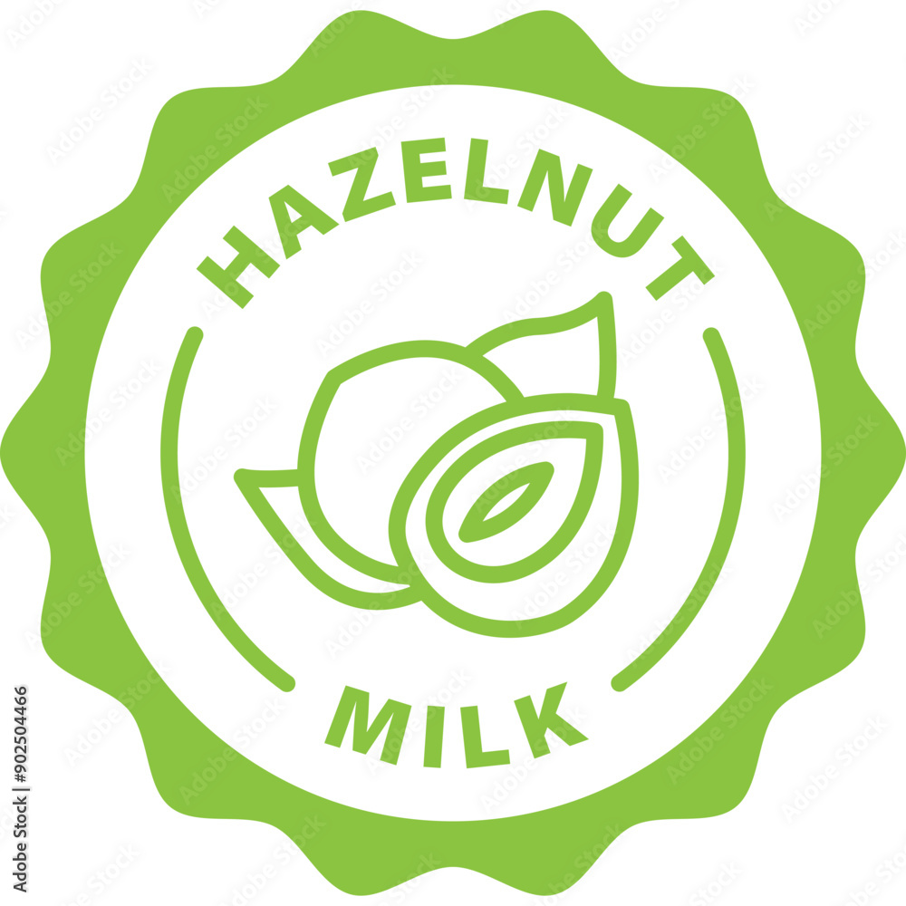 green hazelnut milk outline icon round rounded circle badge stamp label isolated on transparent background green hazelnut milk outline icon round rounded circle badge stamp label isolated on transparent background