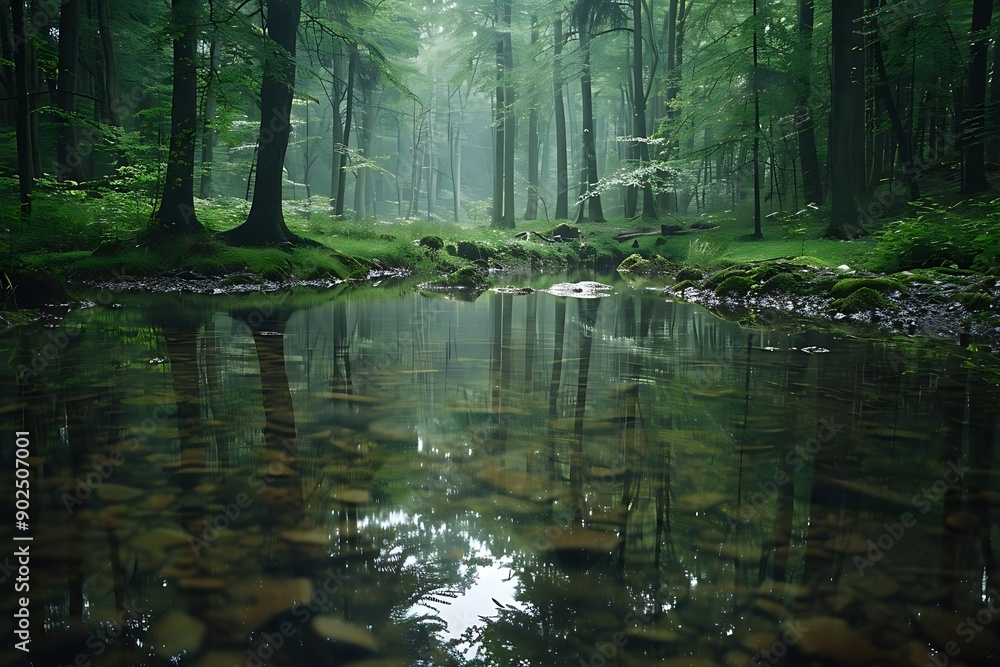 Forest Creek with Reflections Photography Forest Creek with Reflections Photography