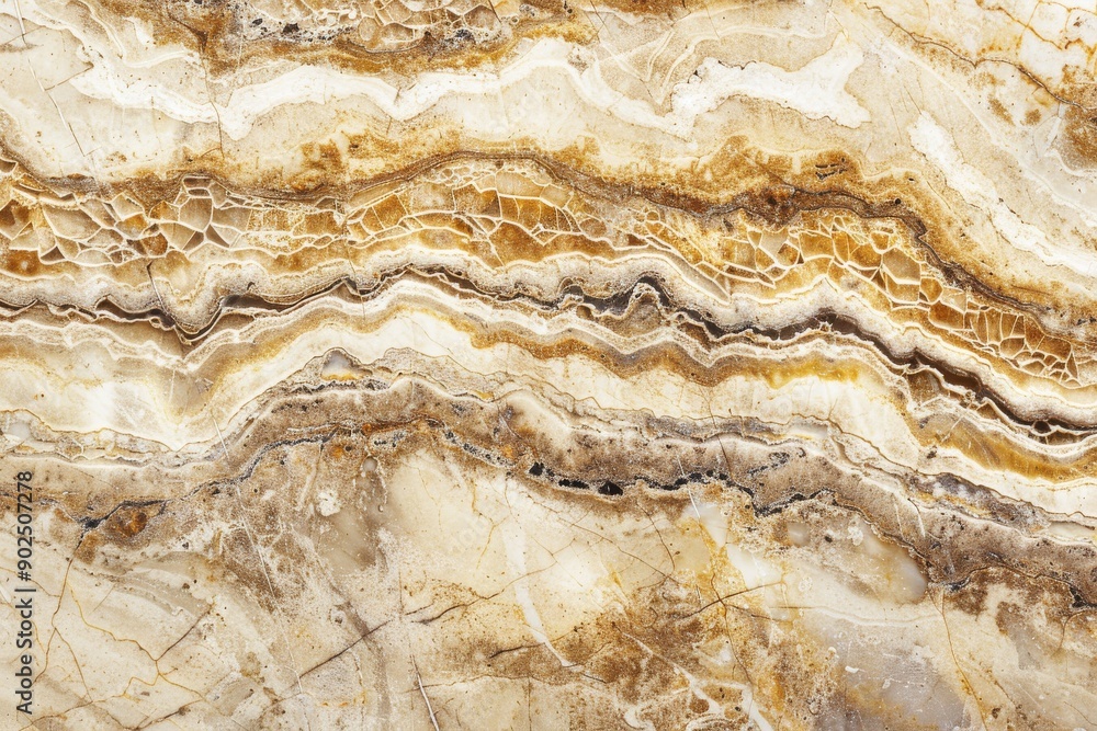 Fototapeta premium Travertine Texture Background, Beige Marble Surface, Polished Granite Floor, Natural Travertine