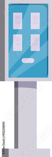 Interactive information kiosk displaying multiple options for users, providing easy access to information and services