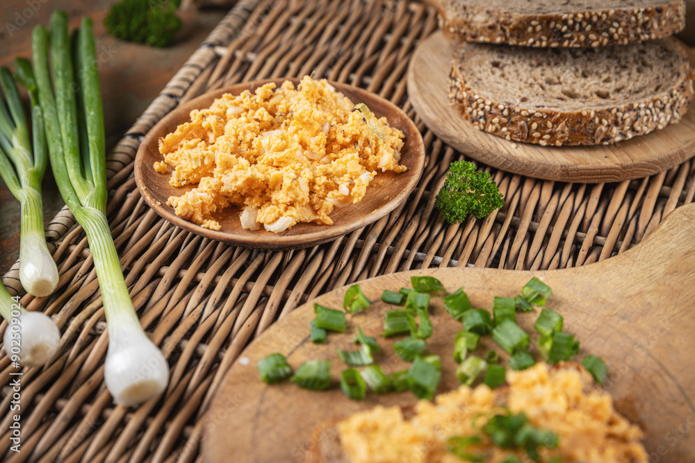 Egg spread with bread Egg spread with bread