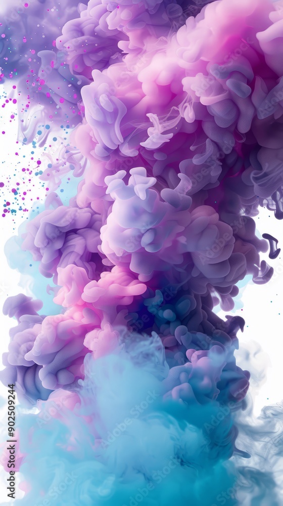 Fototapeta premium Pink party fog. Isolated blue, teal, purple , aqua smoke cloud or think cloud. 3D special effects fog clouds graphic 