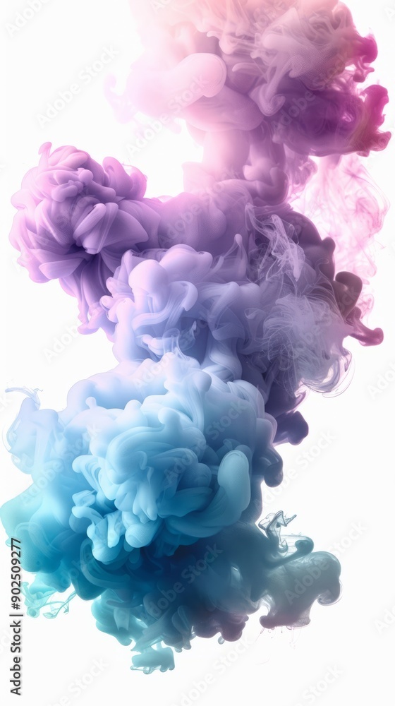 Fototapeta premium Pink party fog. Isolated blue, teal, purple , aqua smoke cloud or think cloud. 3D special effects fog clouds graphic 
