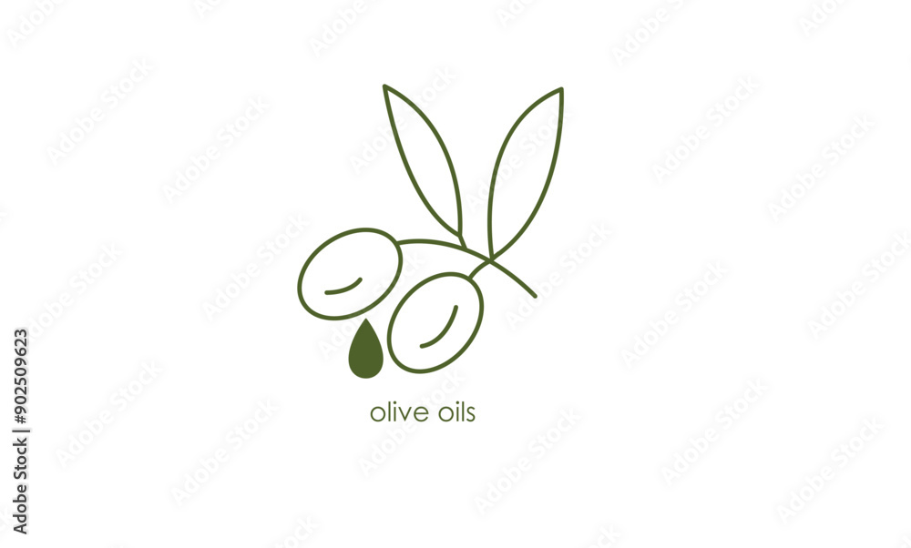 Elegant Olive Oil Vector Icon Art Elegant Olive Oil Vector Icon Art